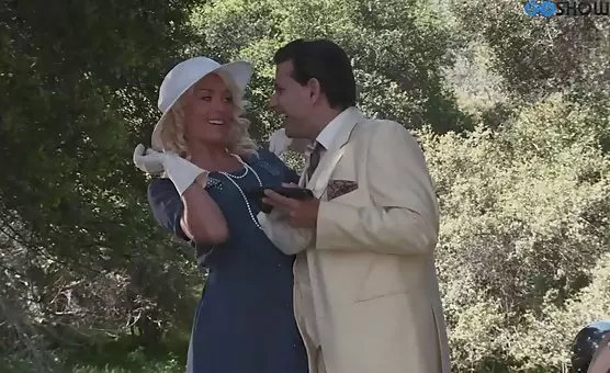Erotic Couple Revisit Vintage Love with Old Fashioned Fashions and Luxurious Positions